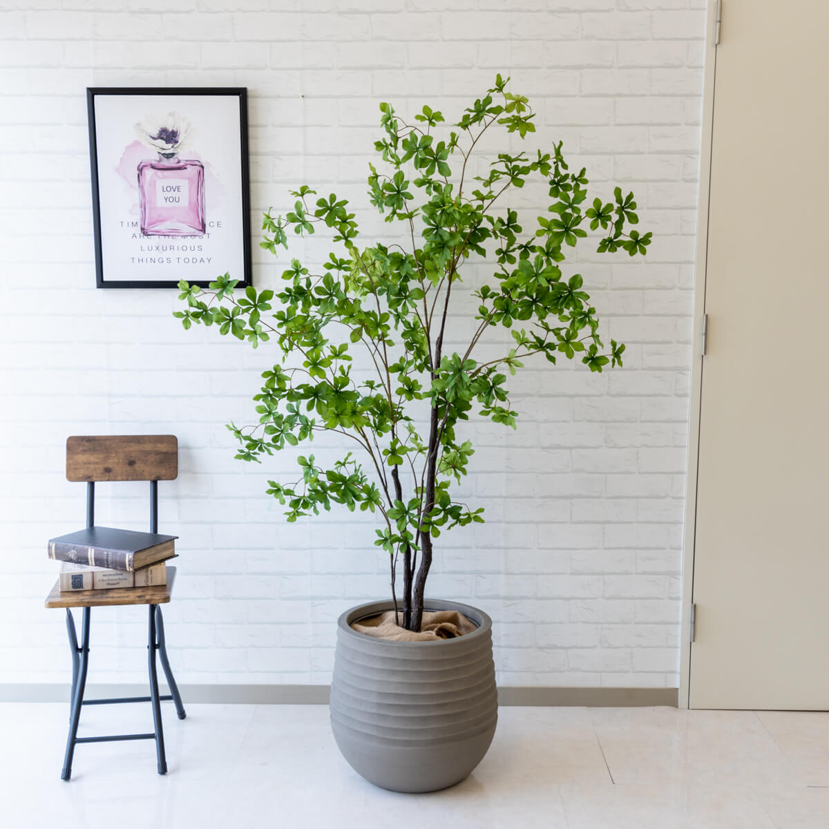 【PG158J40 マッサン(幸福の木) H125cm【GLA1200】/陶器鉢】人工観葉植物 観葉植物 フェイクグリーン